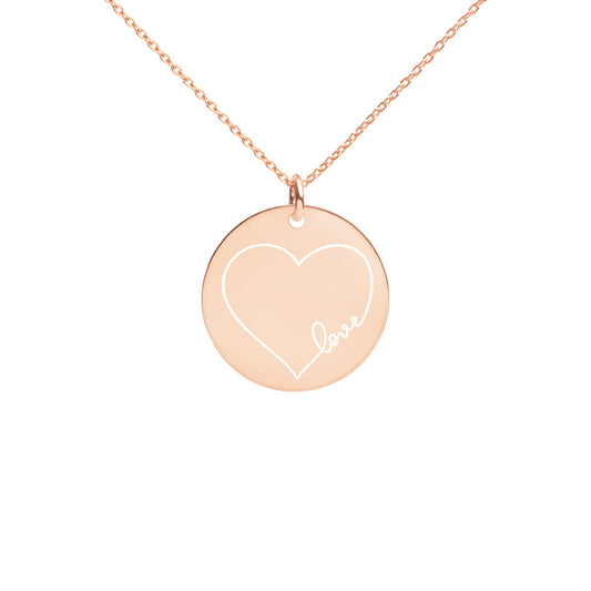 Colgante círculo Love en oro rosa 18k - HOY ESTOY ZEN 